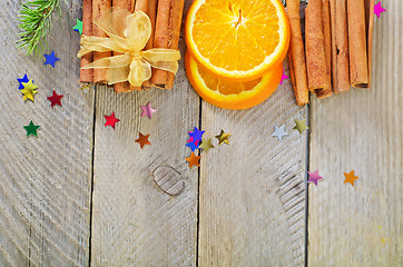 Image showing orange with cinnamon