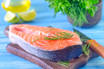 Image showing raw salmon