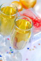 Image showing champagne flutes