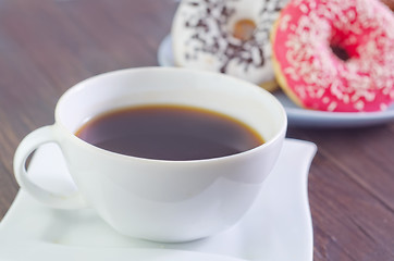 Image showing coffee and donuts