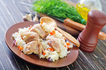 Image showing rice with meat