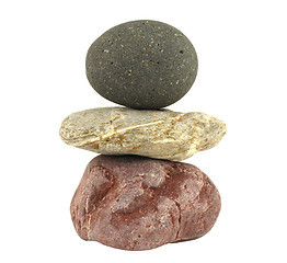 Image showing Pile of balanced stones representing meditation