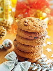 Image showing Cookies for christmas on the wooden board