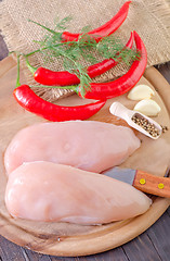 Image showing raw chicken fillet