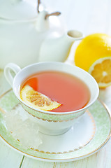 Image showing tea with lemon