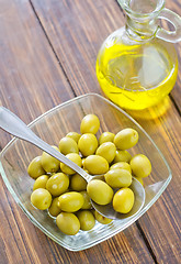 Image showing green olive