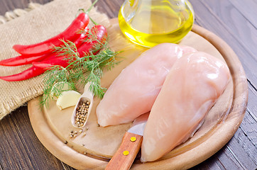 Image showing raw chicken fillet