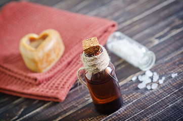 Image showing aroma oil and soap