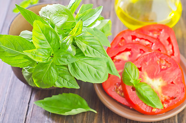 Image showing tomato and basil