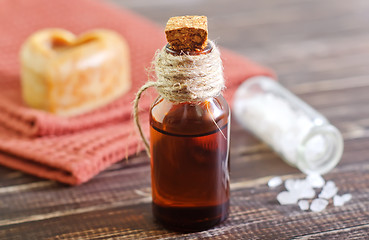 Image showing aroma oil and soap