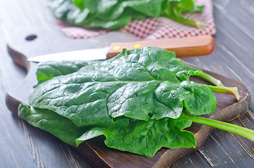 Image showing spinach on board