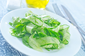 Image showing salad from cucumber