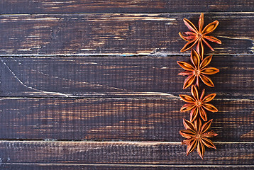 Image showing anise on wooden board