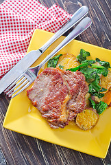 Image showing steak on plate