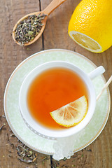 Image showing tea with lemon