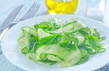 Image showing salad from cucumber