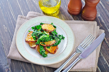 Image showing sweet potato with spinach