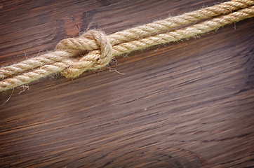 Image showing rope on wooden backgrounds