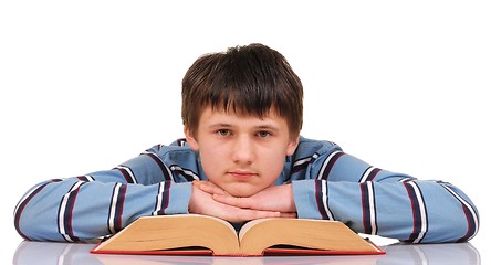 Image showing Teenager and Book