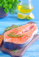 Image showing raw salmon