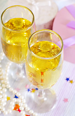 Image showing champagne flutes