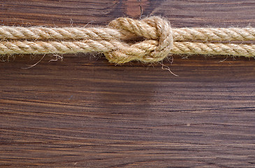 Image showing rope on wooden backgrounds