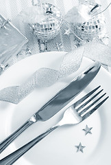 Image showing place setting for christmas with star