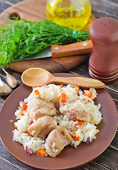 Image showing rice with meat