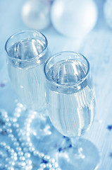 Image showing champagne flutes