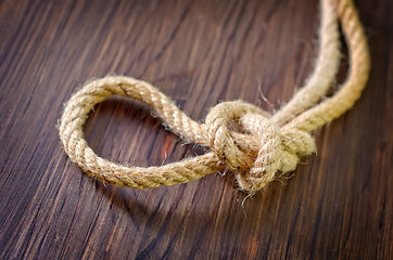 Image showing rope on wooden backgrounds