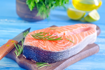 Image showing raw salmon