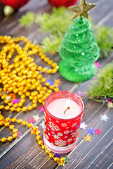 Image showing christmas candle