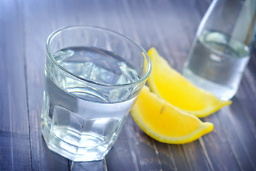 Image showing water with lemon