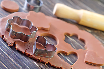 Image showing chocolate dough