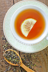 Image showing tea with lemon