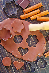 Image showing chocolate dough