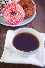 Image showing coffee and donuts