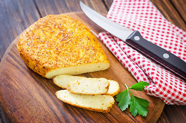 Image showing baked cheese