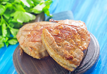 Image showing steak on board