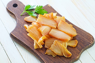 Image showing smoked fish on plate