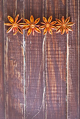 Image showing anise on wooden board
