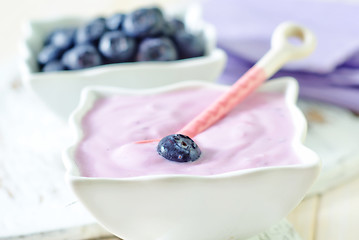 Image showing blueberry and yogurt