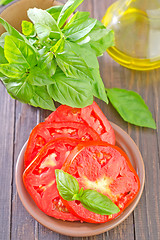 Image showing tomato and basil