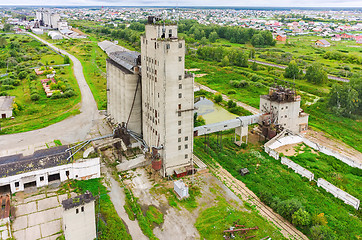 Image showing Bird eye view on grain elevator