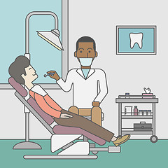 Image showing Patient and dentist.