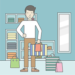 Image showing Man in clothing store.