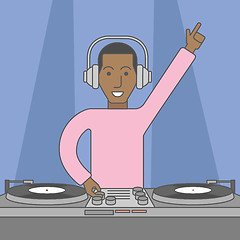 Image showing DJ with turntable.