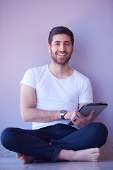 Image showing student working on tablet