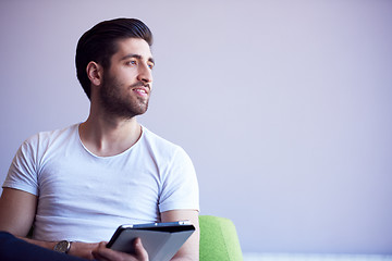 Image showing student working on tablet