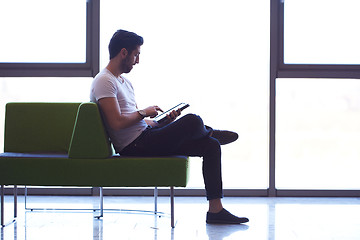 Image showing student working on tablet